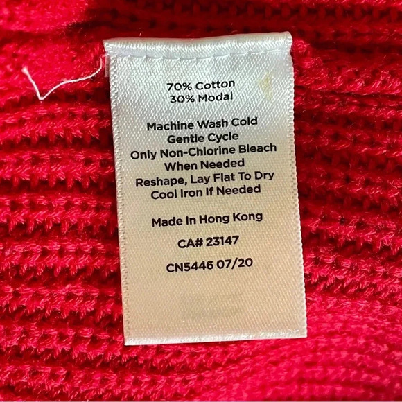 Talbots Cable Knit Cowl Neck Oversized Pullover Sweater Cotton Blend Women Sz L - Picture 7 of 8